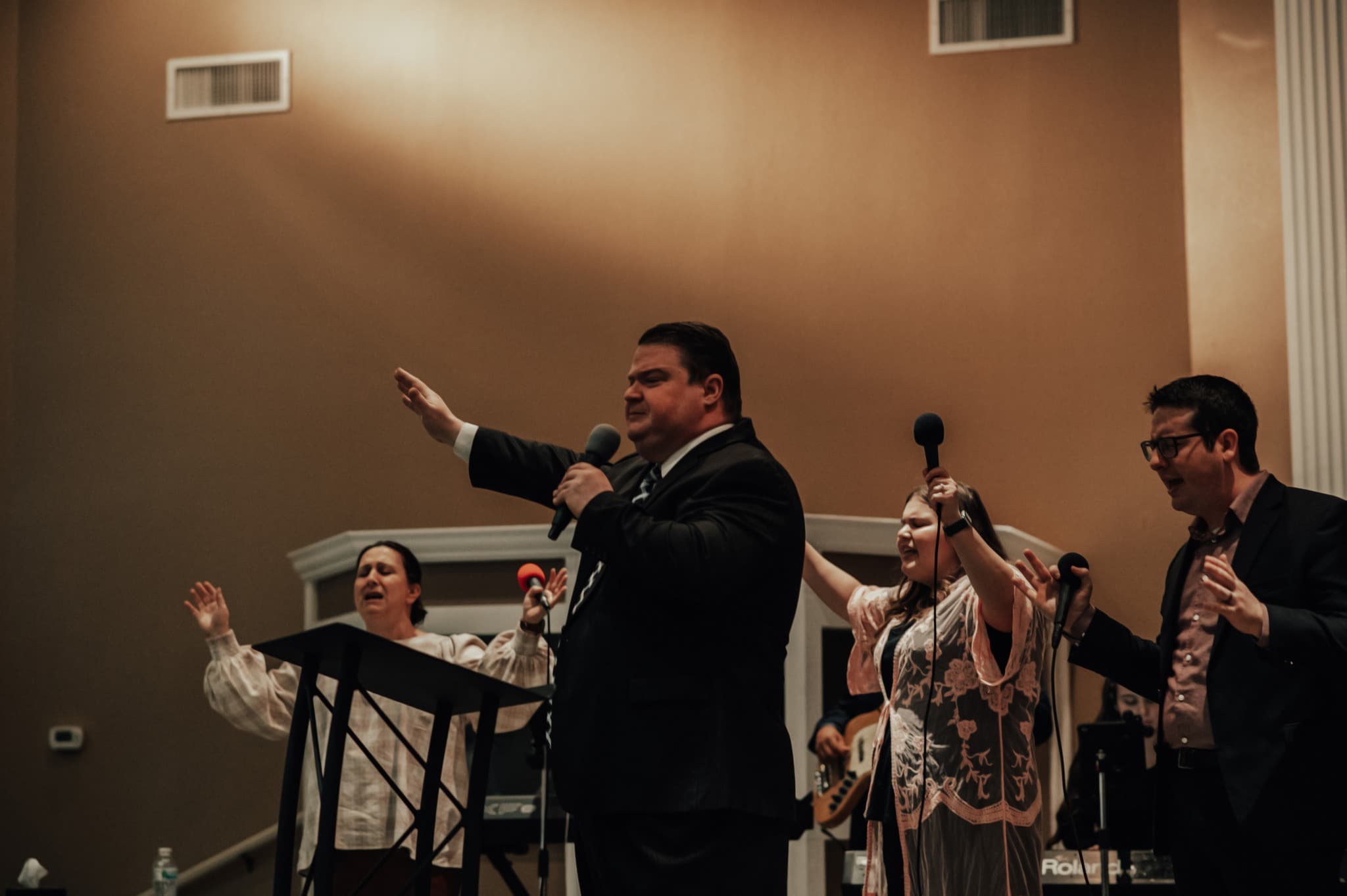 The Faith Tabernacle church family gathered for worship